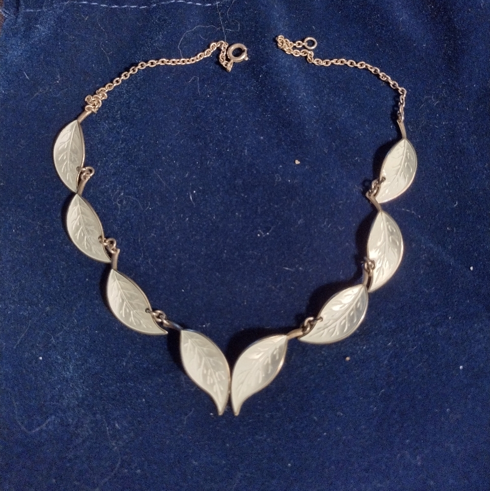 1950's David Andersen Willy Winnaess Norway sterling silver & guilloche enamel